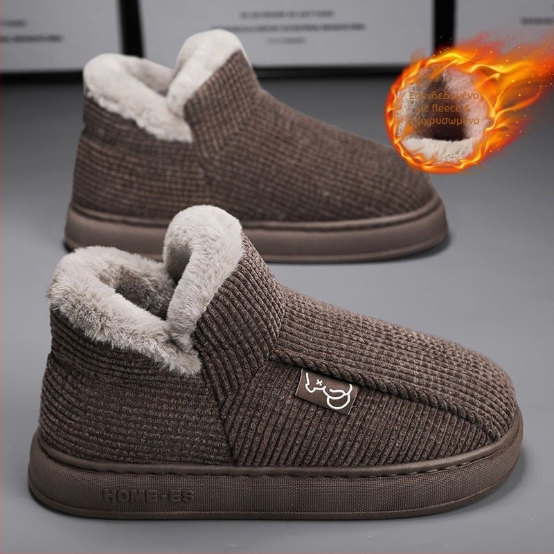 Μποτάκια χιονιού για τον χειμώνα (αδιάβροχα, αντιολισθητικά, με εσωτερική επένδυση από μαλλί προβάτων, σουέτ επάνω μέρος, παχιά σόλα)