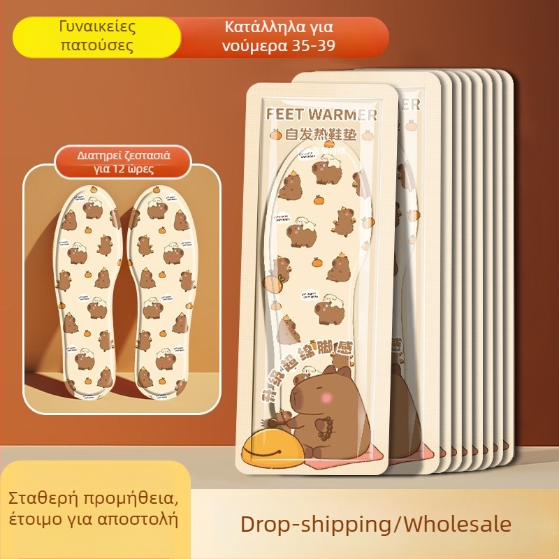 Αποσπώμενες θερμαινόμενες πάτοι παπουτσιών, unisex για ενήλικες, ολόκληρος πάτος, μη υφαντό ύφασμα