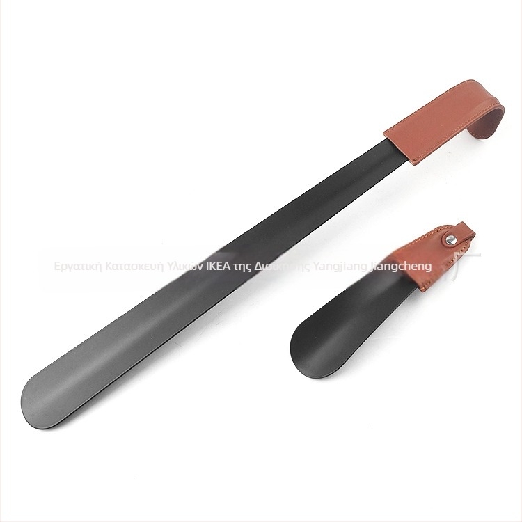 Shoehorn με καμπύλη λαβή, φινίρισμα βαφής με σπρέι, δερμάτινη θήκη, Junyiking