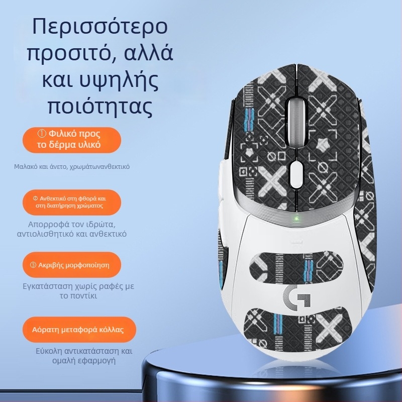 Αντιολισθητικό αυτοκόλλητο ποντικιού Logitech G309 – απορροφά τον ιδρώτα, αδιάβροχο και ανθεκτικό στη φθορά, πλήρες κάλυμμα παλάμης/πλάτης