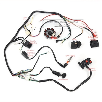 ATV καλωδίωση και σετ διακόπτων λειτουργίας για CG125/150/250cc - 12V