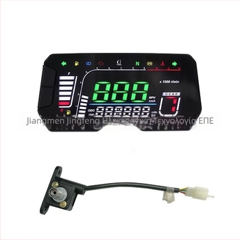Τροποποιημένος πίνακας οργάνων μοτοσικλέτας με τάση, επίπεδο λαδιού, στροφές και LED οθόνη χιλιομέτρων (Μάρκα: JG; Μοντέλο: Γενική τροποποίηση; Συμβατά μοντέλα: Γενική τροποποίηση; Επεξεργασία και προσαρμογή: Όχι)