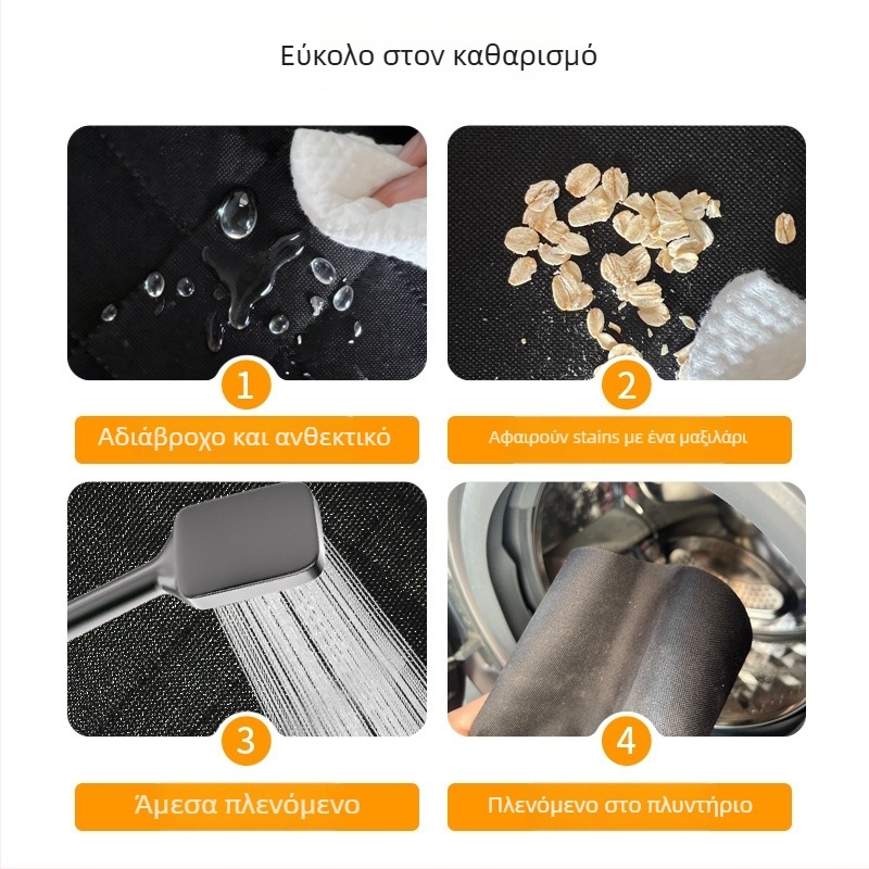 Μαξιλάρι πίσω καθίσματος αυτοκινήτου για σκύλους — Oxford ύφασμα, πλενόμενο, εύκολη εγκατάσταση, εσωτερικό οχήματος