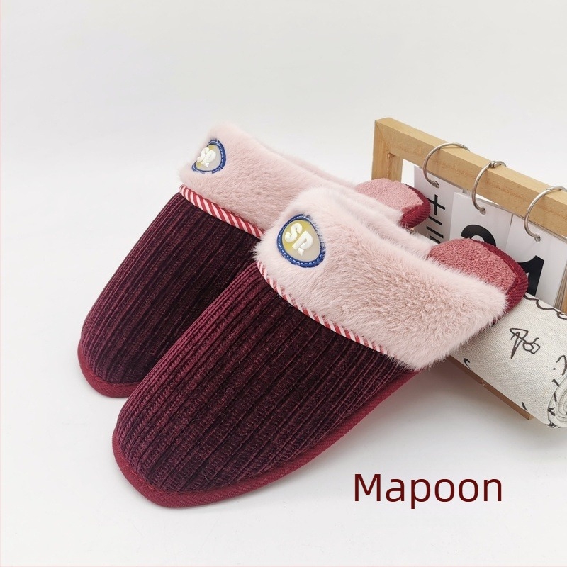 Παντόφλες για το σπίτι unisex, χειμωνιάτικες με επάνω ύφασμα, ραμμένη σόλα, πάχος 1,5–3,5 cm, διατηρούν τη ζέστη, για ζευγάρια