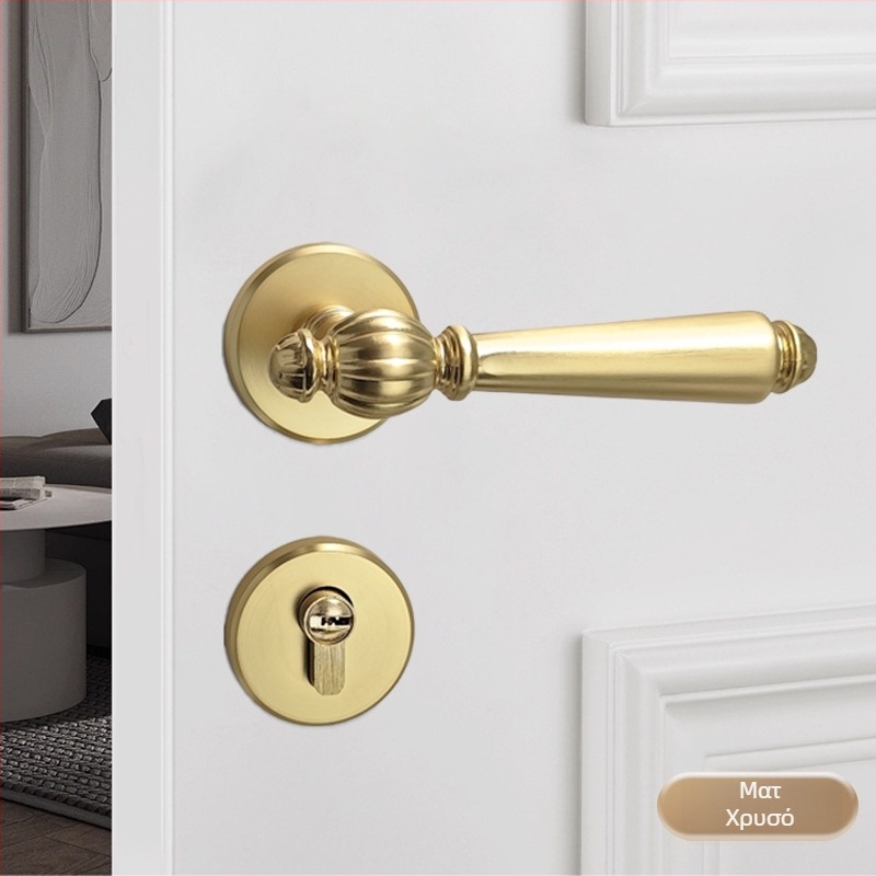Κλειδαριά πόρτας με διαχωρισμένο μηχανισμό, κράμα αλουμινίου, ήσυχη λειτουργία, για πόρτες υπνοδωματίου, με κλειδί