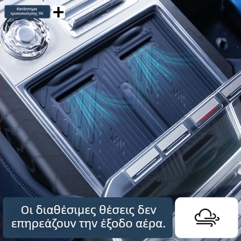 Σιλικονούχος δίσκος ασύρματης φόρτισης για Zeekr 9X κεντρική κονσόλα, σιλικόνη, εγκατάσταση με αυτοκόλλητα στερέωσης