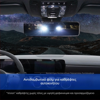 Φιλμ αντιθαμπότητας για καθρέπτη οπισθοπορείας αυτοκινήτου, υλικό PET, ισχυρή πρόσφυση, επεξεργασία κατόπιν παραγγελίας