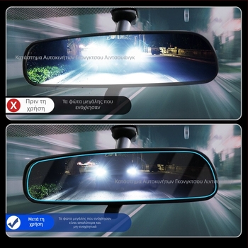 Φιλμ αντιθαμπότητας για καθρέπτη οπισθοπορείας αυτοκινήτου, υλικό PET, ισχυρή πρόσφυση, επεξεργασία κατόπιν παραγγελίας