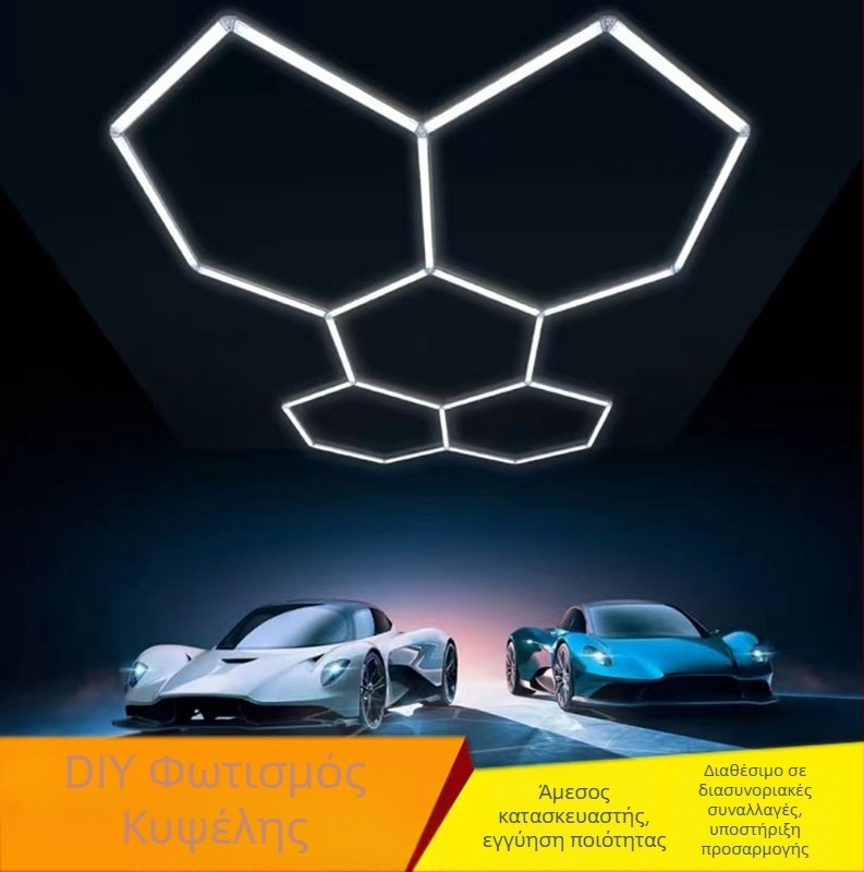 IOED-5-110 Φωτιστικό LED γκαράζ με κυψέλη για εργαστήρια, 192W, 19200 lm, 85-265V, 500000 h