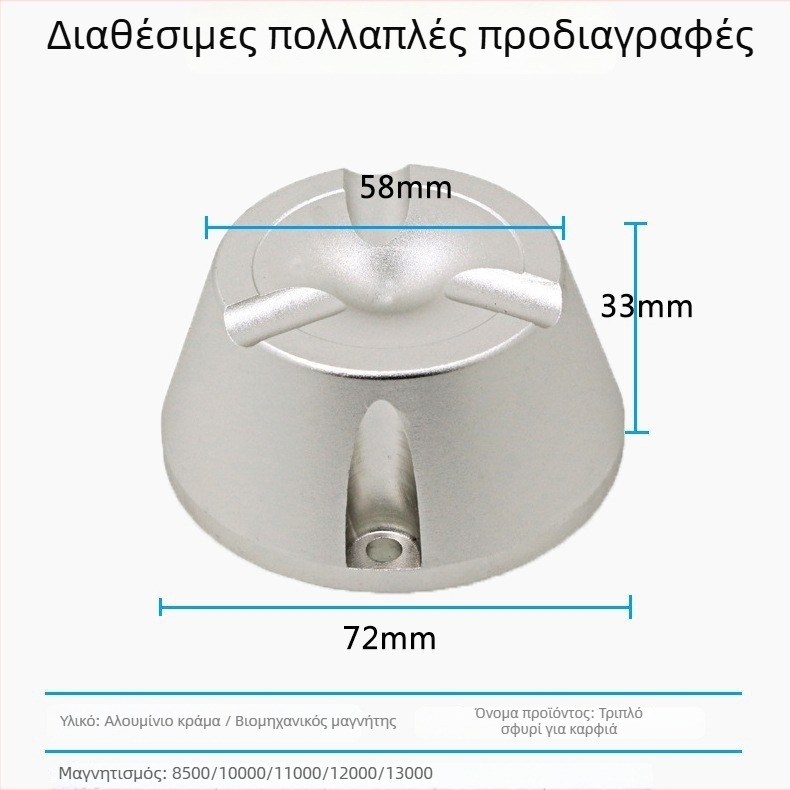 YB-R01 Μαγνητικό εργαλείο αφαίρεσης ετικετών Αντι-κλοπής για ρούχα – 12000GS, Αλουμινίου κράμα, για συστήματα αντι-κλοπής σε σούπερ μάρκετ, ταμεία καταστημάτων ενδυμάτων και υπερμάρκετ παπούτσια-ρούχα