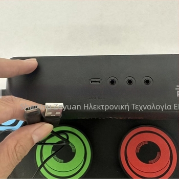 Ηλεκτρονικό σετ ντραμς επιτραπέζιο, με επιφάνεια κρούσης από σιλικόνη, δύο ηχεία, εγγραφή Bluetooth, μοντέλο Rd93-CX, προσομοίωση κεφαλής ντραμς και πολλαπλών αισθητήρων