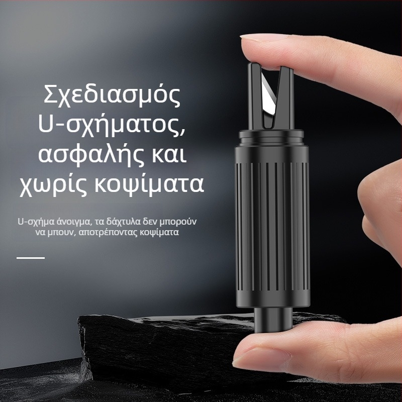 Rongshan Εργαλείο θραύσης παραθύρων αυτοκινήτου, επείγον πολυλειτουργικό σφυρί θραύσης γυαλιού, μεταλλικό σφυρί + PC, βάρος ~100 g