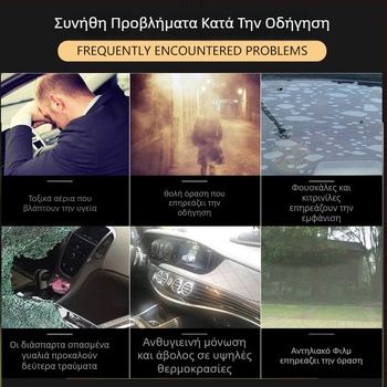 Φιλμ παραθύρων αυτοκινήτου – αυτοκόλλητο, νανοκεραμική μεμβράνη, διαπερατότητα φωτός 70–80%, UV προστασία 90%+, σειρά 1