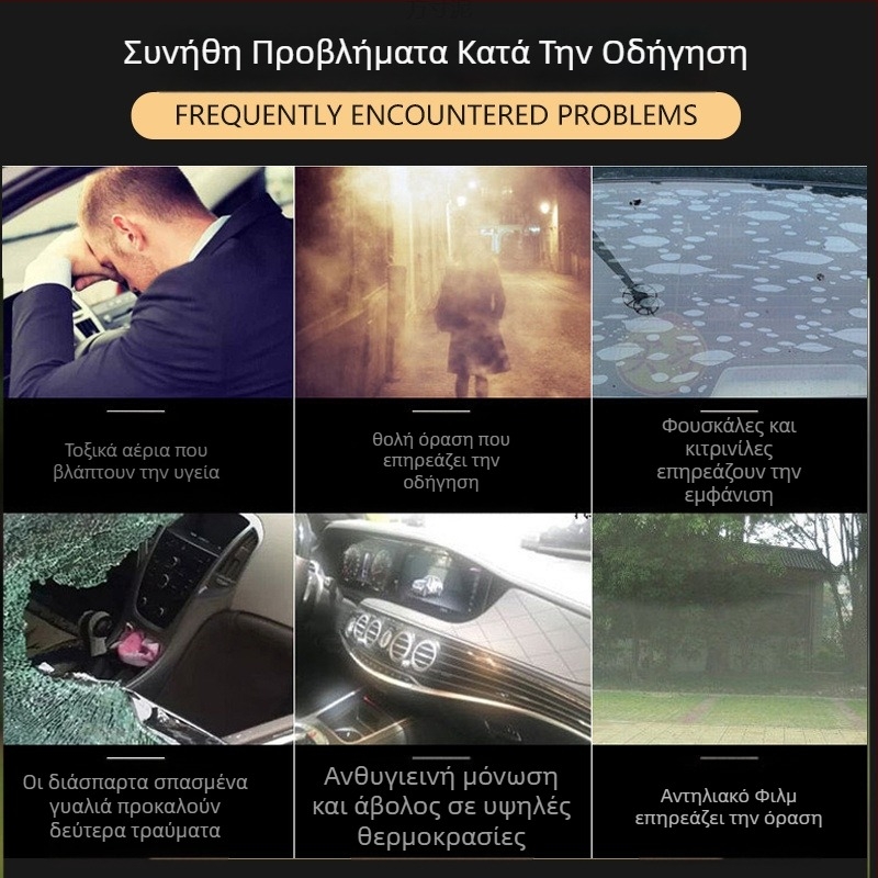 Φιλμ παραθύρων αυτοκινήτου – αυτοκόλλητο, νανοκεραμική μεμβράνη, διαπερατότητα φωτός 70–80%, UV προστασία 90%+, σειρά 1
