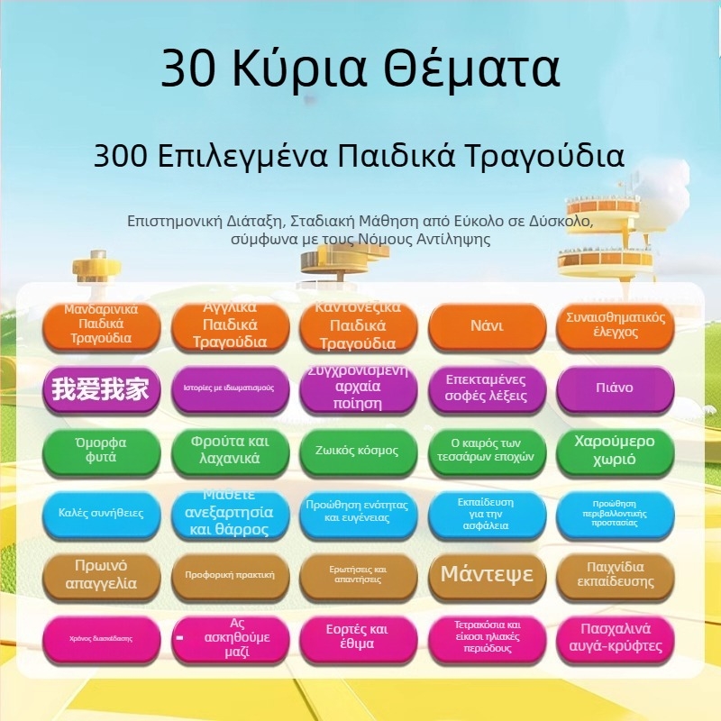 Στυλό ανάγνωσης με 300 παιδικά τραγούδια — ομιλούμενο ακουστικό βιβλίο για πρώιμη εκπαίδευση, απόκριση αφής, βιβλίο από χαρτί, μπαταρία, για παιδιά 4-6 ετών.