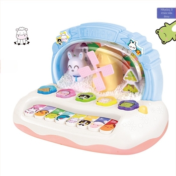 Παιδικό ηλεκτρονικό πιάνο με φωτεινά εφέ – πλαστικό διαδραστικό παιχνίδι για 4–6 ετών, με μπαταρίες, μουσική και ήχος