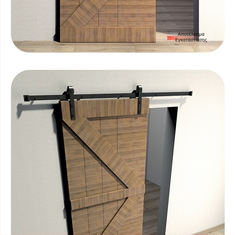 OS-005 Barn Door Hardware Σετ – Σύστημα Ολίσθησης για Εσωτερικές Πόρτες, Κουζίνα και Μπάνιο, Αμερικάνικου Στυλ, Cindy Kate