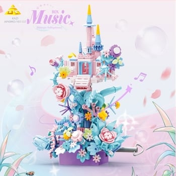 Kazi 81137 Σετ Δομικών Τεμαχίων Με Θέμα το Floral Castle Princess – ABS Πλαστικό, 200–400 τεμάχια, DIY, Για ηλικίες 7–14 ετών, 0,8 kg