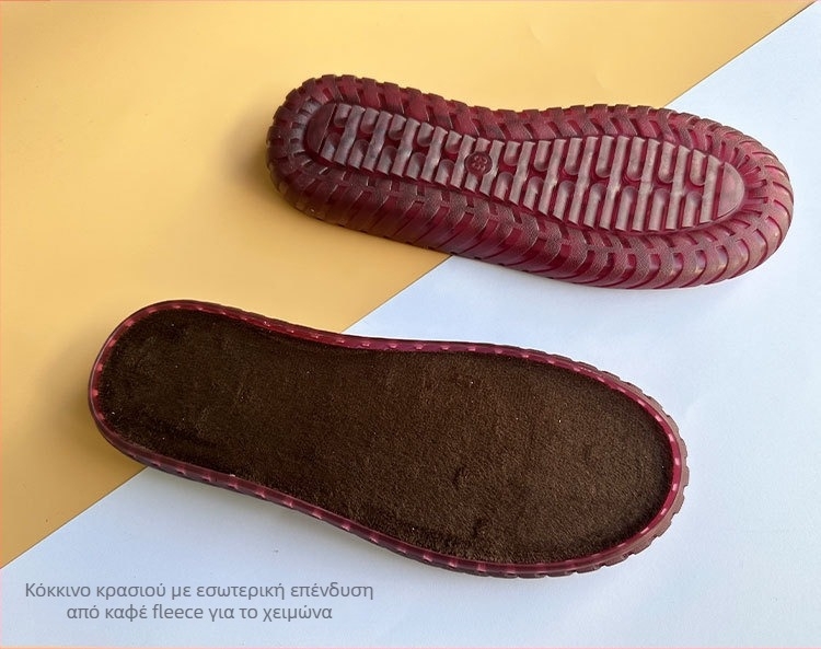 Crochet παντόφλες με λουλούδια-φούσκες και κρύσταλλι στη σόλα — PVC υλικό, ύφανση με νήμα, Tendon Jelly ακέντ, για όλο τον χρόνο, άνετο και κομψό καθημερινό περπάτημα