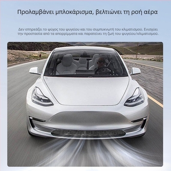 Πλέγμα προστασίας γρίλιας αυτοκινήτου για Tesla Model 3/Y, ενσωματωμένο και αποσπώμενο διχοτομημένο τύπος, υλικό PC κράμα