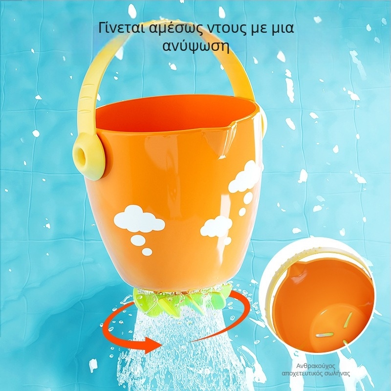 Παιχνίδια μπάνιου για μωρά – καρτούν μίνι ντους και πολύχρωμα στρωτά κουβάκια, πλαστικό; Για παιδιά 3–6 ετών; Μάρκα: Magic fairy tale; Κατηγορία 3C: Άλλα παιχνίδια έως 14 ετών