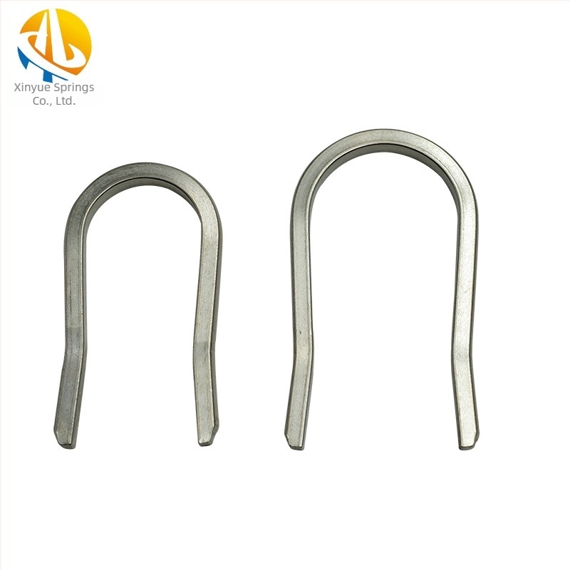 Ανοξείδωτος U-σχήματος συνδετήρας και πείρος για υδραυλικά στηρίγματα και σωληνώσεις, σειρά DN, μάρκα Xinyue, προσαρμοσμένο πρότυπο, λευκό φινίρισμα