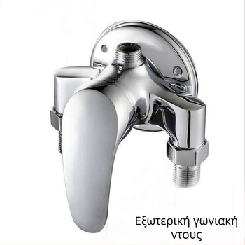 Τριγωνικός ντους μίξερ, επιφανειακή εγκατάσταση ανάμειξης, επιφανειακή εγκατάσταση ντους, βρύση ντους, πίεση λειτουργίας 0.8