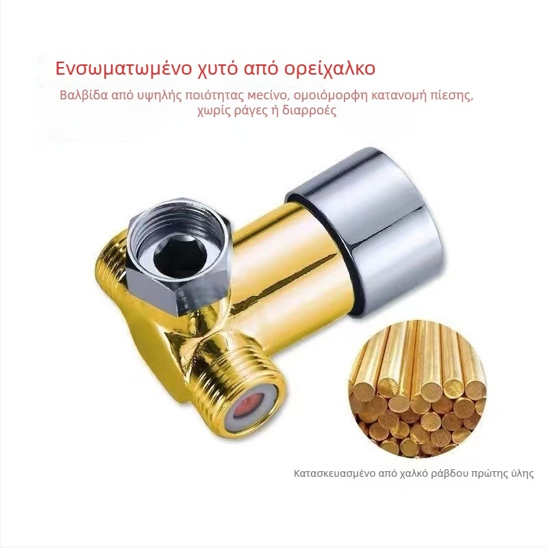 Θερμοστατικός τριών-δρομών βαλβίδας για ανάμειξη ζεστού και κρύου νερού, με δύο είσοδοι και μία έξοδος, με βαλβίδα ελέγχου