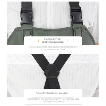 Αδιάβροχο poncho με ιμάντες για υδακαλλιέργειες, PVC στρώμα 0.45 mm, σε πλεκτό ύφασμα, αντοχή στη φθορά