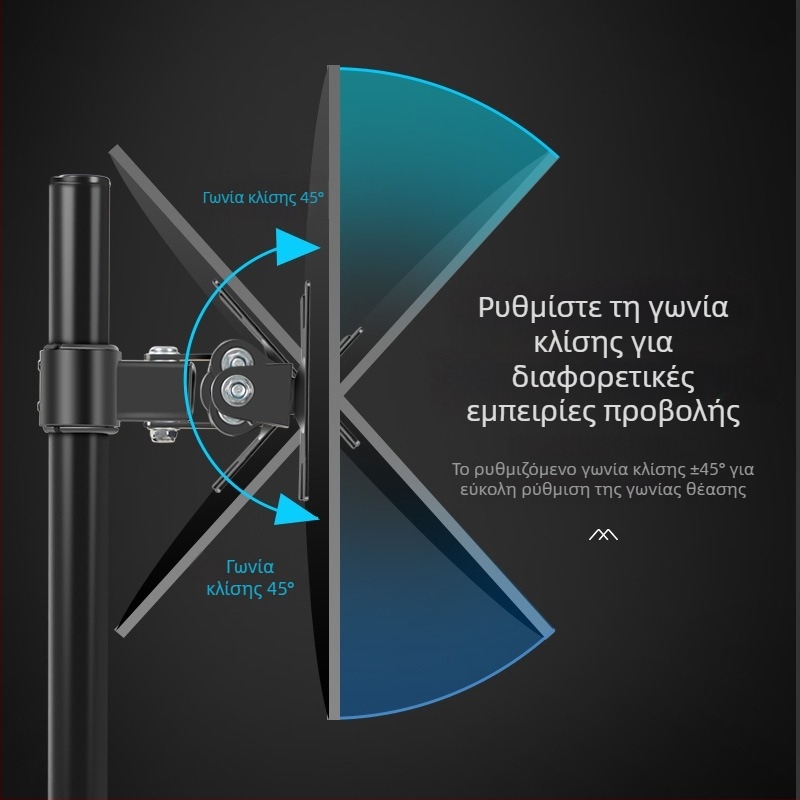Διατρημένο τοίχο-στήριγμα οθόνης, χωρίς τρύπες, καθολικό, ρυθμιζόμενο πάνω-κάτω, από χάλυβα ψυχρής κύλισης, μοντέλο XC05, τύπος ανύψωσης, απόσταση οπών 50x50/75x75/100x100 mm