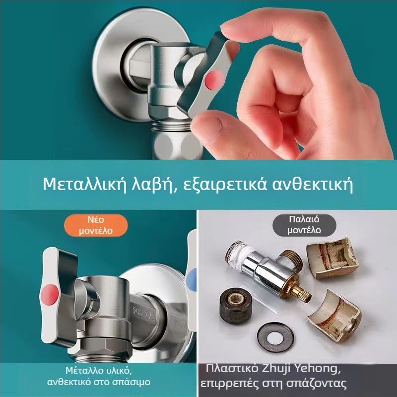 Γωνιακή βαλβίδα για νερό, χειροκίνητη λειτουργία, έλεγχος ροής