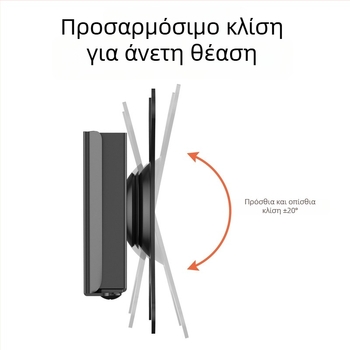 Βάση οθόνης για τοίχο — συμπαγής και ανθεκτική, περιστρεφόμενη και ρυθμιζόμενη; Υλικό: ψυχροκυλιμένος χάλυβας; Μοντέλο: D13F; Βάρος: 2000 g; Περιστροφή: περιστρεφόμενη