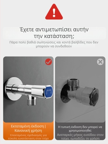 Ολόχαλκινη τριγωνική βαλβίδα για θερμοσίφωνα με ενισχυμένο μακρύ σύνδεσμο και βαλβίδα με σχήμα οκτώ