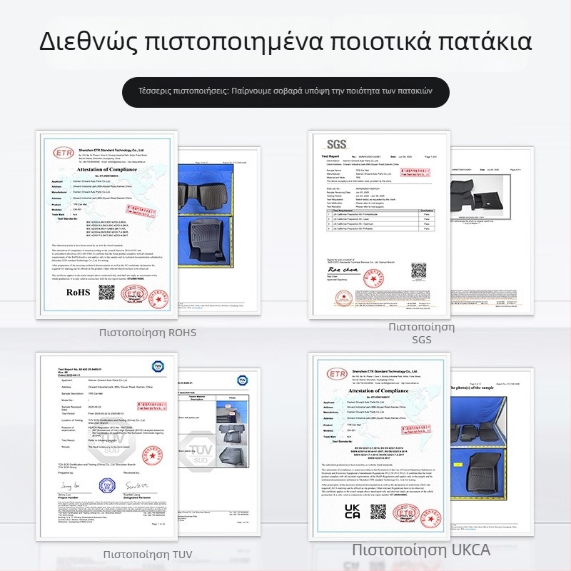 Πλήρης κάλυψη από TPE πατάκια δαπέδου για Jeep Grand Cherokee, μοντέλα 2011–2025