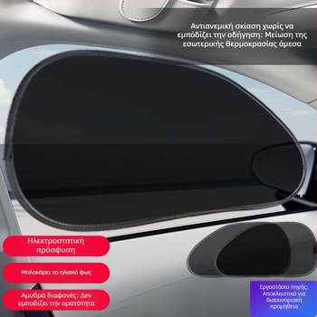 Κάλυμμα παραθύρου αυτοκινήτου για πλευρικά παράθυρα — PMMA, κατάλληλο για όλα τα μοντέλα, μίνιμαλ στυλ, τοποθέτηση με στατικό αυτοκόλλητο, προσαρμοσμένη επεξεργασία