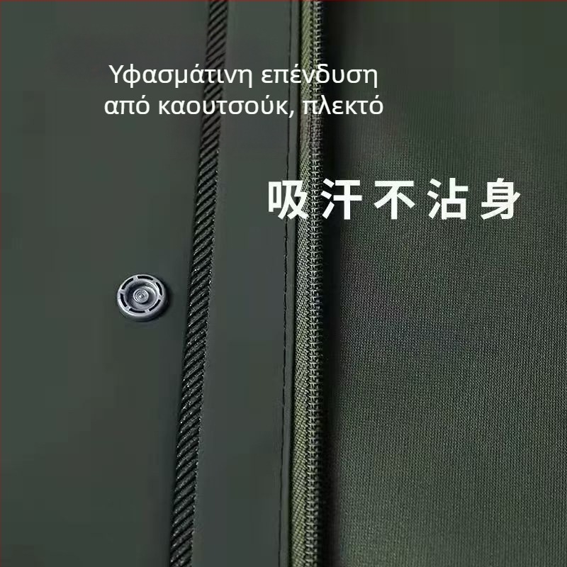 Αδιάβροχο από πλεκτό ύφασμα, σε δύο τεμάχια για διανομείς, πλήρης προστασία από δυνατή βροχή κατά την οδήγηση με ηλεκτρικό ποδήλατο, ανακλαστικό σετ αδιάβροχου και παντελόνια