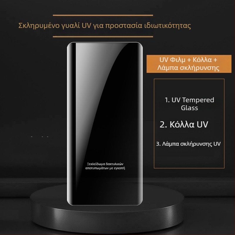 Προστασία οθόνης Oppo Reno11/Reno11 Pro/Reno10 – Tempered Glass, αντι-κατασκοπευτικό, UV επίστρωση, πλήρες gel κόλλα