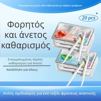 Οδοντόβουρτσα μιας χρήσης, μίνι για ταξίδι, για ενήλικες, συσκευασία 20 τεμαχίων