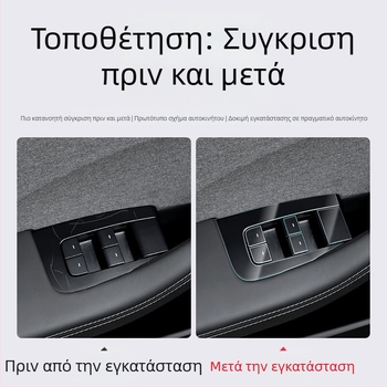 TPU φιλμ προστασίας κεντρικής κολώνας για το Tesla Model 3 – προστασία από γρατσουνιές για τα κουμπιά του τιμονιού, το κουμπί της πόρτας, τον κεντρικό έλεγχο και το πάνελ διακοπτών παραθύρων