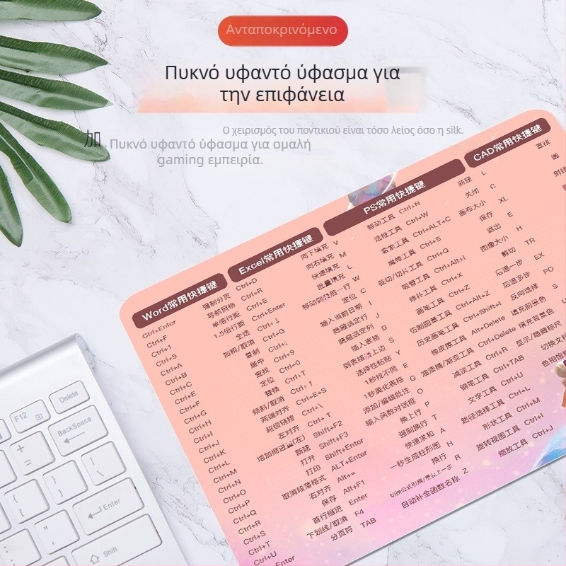 Pad ποντικιού από ύφασμα, αντιολισθητικό, μονοπλευρη, επιφάνεια γραφείου