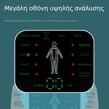 Ψηφιακός μασάζερ με μεσημβρινούς, παλμική φυσιοθεραπεία, USB τροφοδοσία, έγχρωμη LCD οθόνη, διπλή έξοδος, ηλεκτρονικός βελονισμός, μοντέλο 7005
