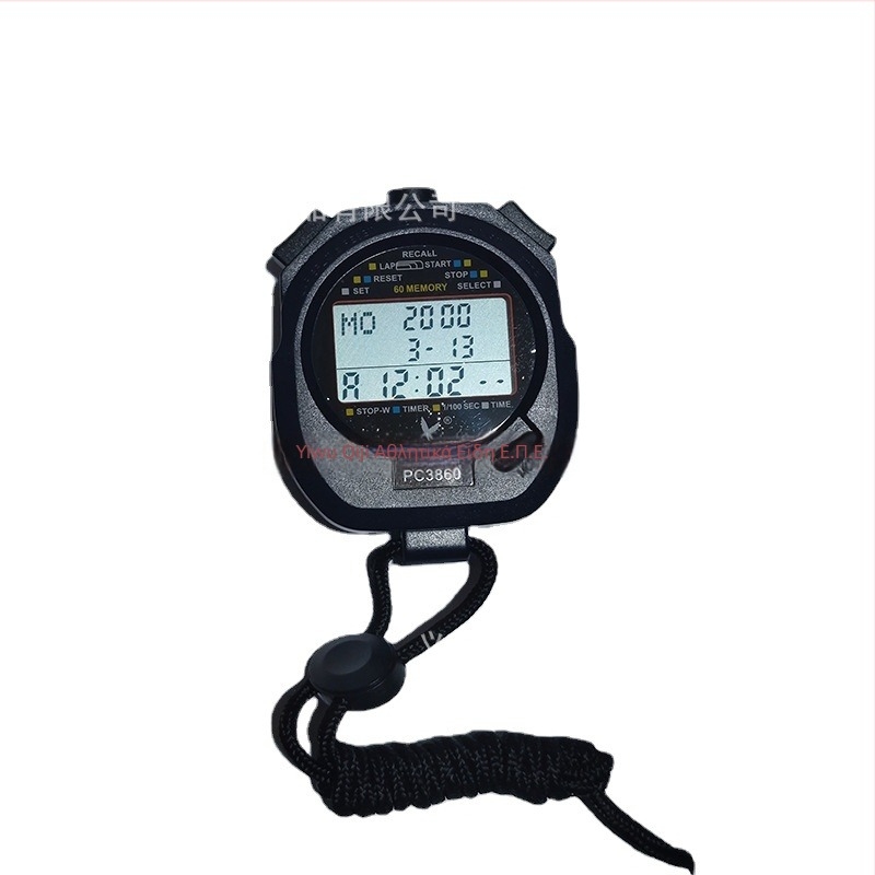 Ηλεκτρονικό χρονόμετρο PC3860 με οθόνη 3 σειρών, λειτουργία παύσης, ABS περίβλημα