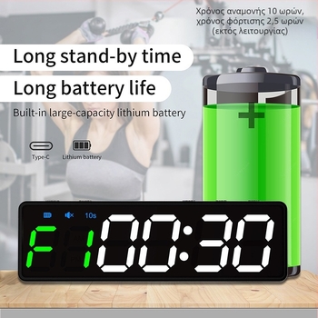 Ηλεκτρονικό χρονομετρικό αθλητικό χρονόμετρο με μαγνητικά επαναφορτιζόμενο τσεπικό χρονόμετρο, ABS περίβλημα, λειτουργία παύσης, μη αδιάβροχο