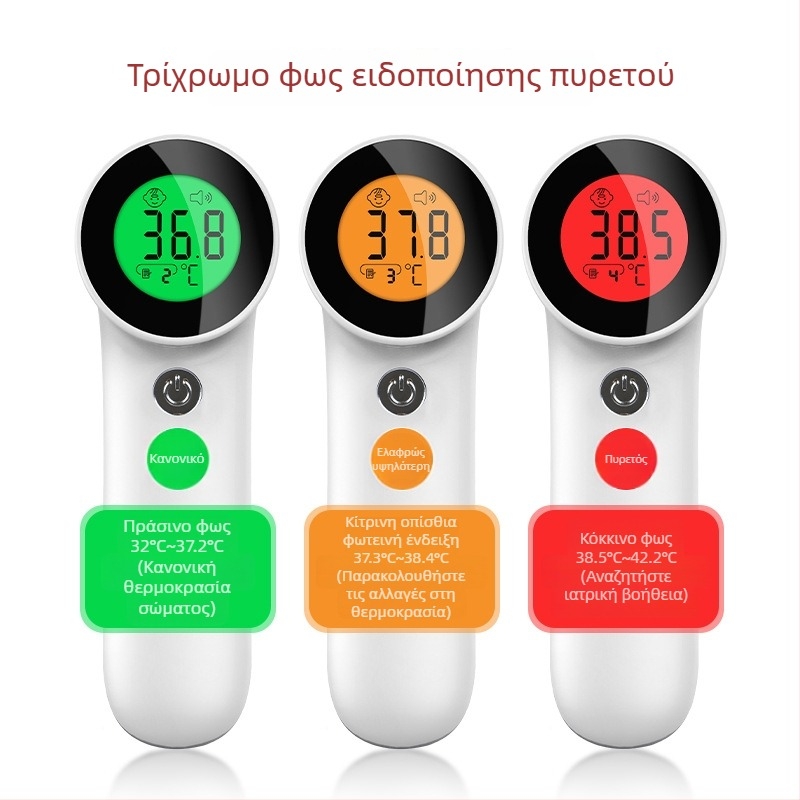 JM-01801 Φορητός μετωπικός υπέρυθρος θερμόμετρο – ιατρικό θερμόμετρο για μέτρηση της θερμοκρασίας του ανθρώπινου σώματος, με ξηρή μπαταρία