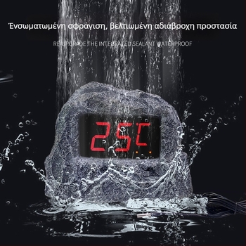 Θερμόμετρο μπάνιου με σχεδίαση πέτρας, αδιάβροχη ψηφιακή οθόνη — Μάρκα An shengyi