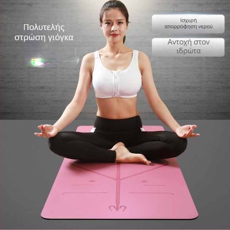 Μάτ γιόγκα από PU υλικό, 5 mm πάχος, βάρος 3500 g, προσαρμοσμένη επεξεργασία