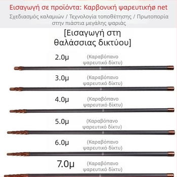 Κοντάρι από ανθρακονήματα για δίχτυ αλιείας, τηλεσκοπικό, μοντέλο 04