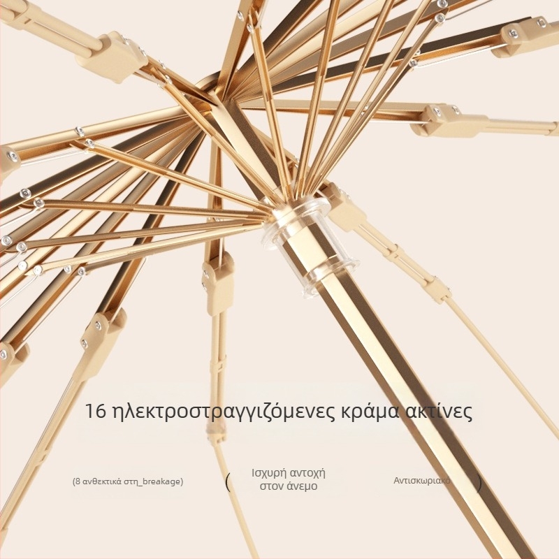 Bodini Μεγάλη Διπλωτή Ομπρέλα – Ανθεκτική στον Άνεμο, Προστασία UV UPF>50, Χειροκίνητο Άνοιγμα, για Ενήλικες