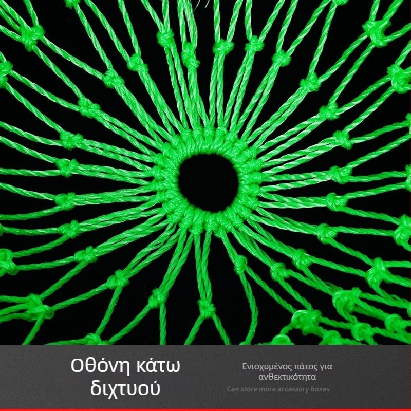 Νάιλον κεφαλή δικτύου αλιείας για μεγάλο ψάρεμα, πράσινο, δίχτυ με 24/36/45 κλωστές