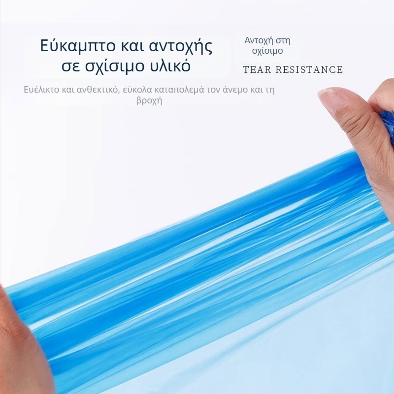 Παιδικά μιας χρήσης παντελόνια βροχής με πλήρη κάλυψη ποδιών, μακρύτερο μήκος, PE ύφασμα, κανονικού πάχους